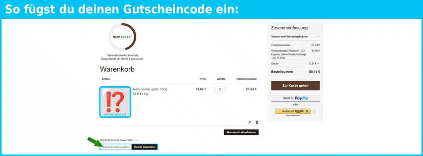 fiedlers-fischmarkt Gutschein einfuegen und sparen blau