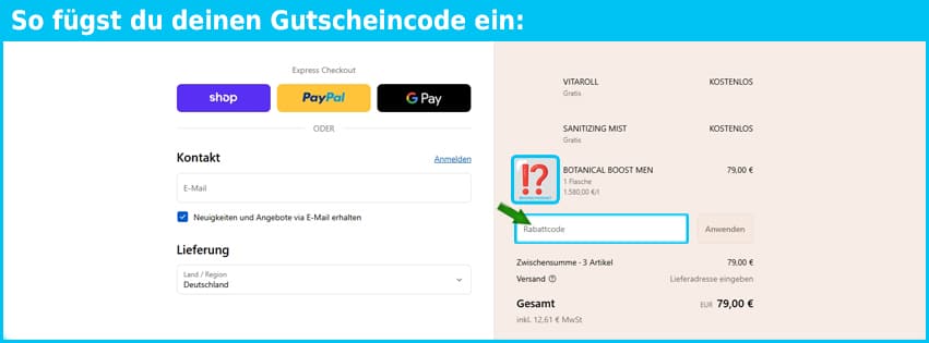 hellohair Gutschein einfuegen und sparen blau