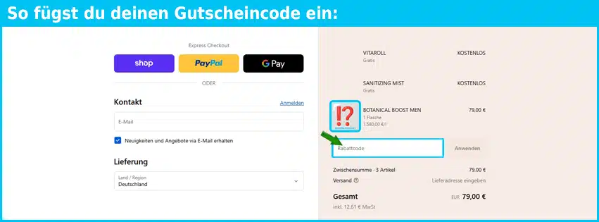 hellohair Gutschein einfuegen und sparen blau