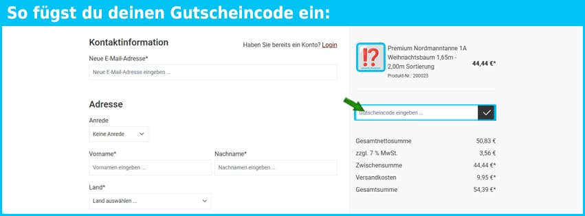 kaisertanne.de Gutschein einfuegen und sparen blau