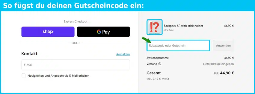 salming Gutschein einfuegen und sparen blau