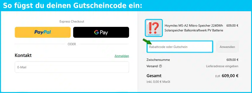 sicatron Gutschein einfuegen und sparen blau