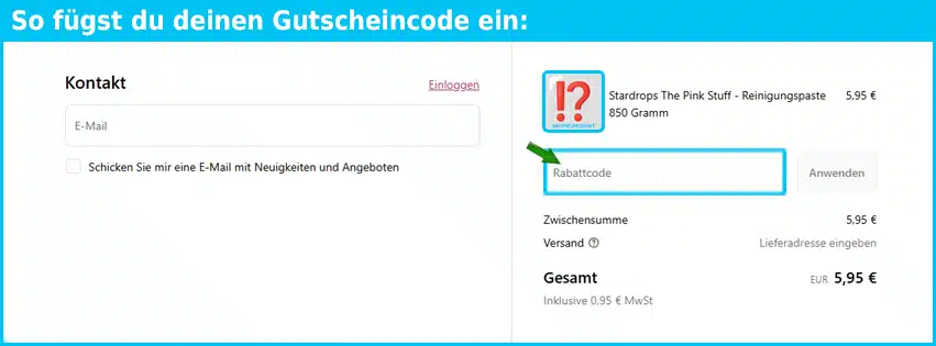 viralcleaning Gutschein einfuegen und sparen blau