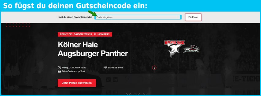 KoelnerHaie Gutschein einfuegen und sparen blau
