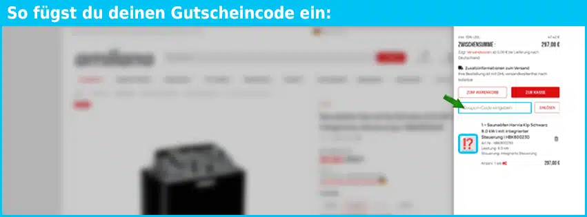 amilano Gutschein einfuegen und sparen blau