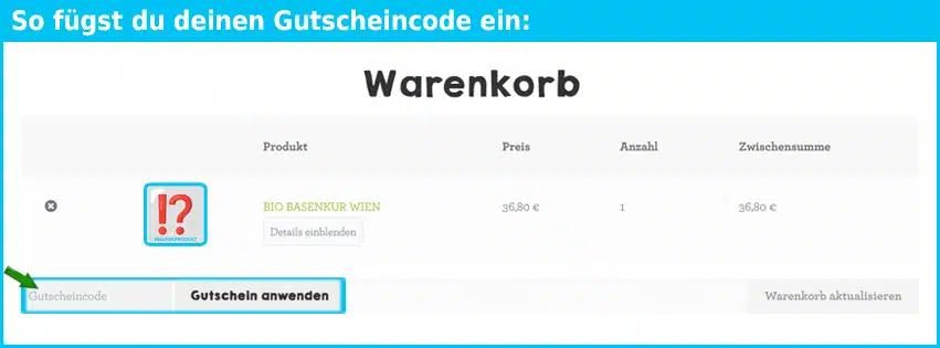 basenbox Gutschein einfuegen und sparen blau