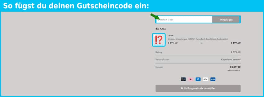 blomus Gutschein einfuegen und sparen blau