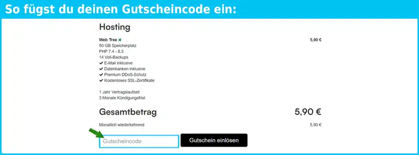 name.eu Gutschein einfuegen und sparen blau