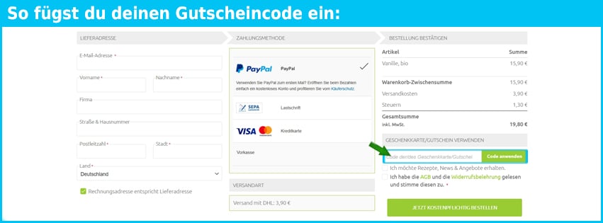 spicebar Gutschein einfuegen und sparen blau