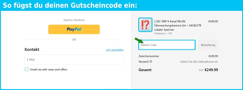 zositech Gutschein einfuegen und sparen blau