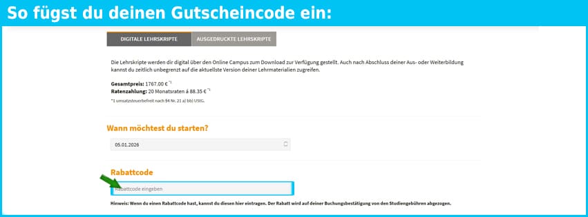 academyofsports Gutschein einfuegen und sparen blau