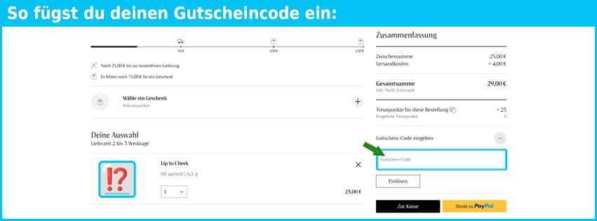 drhauschka Gutschein einfuegen und sparen blau