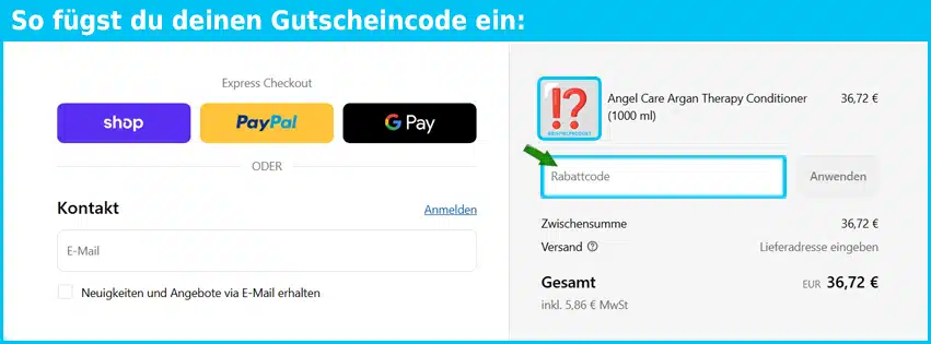 hair-lounge Gutschein einfuegen und sparen blau