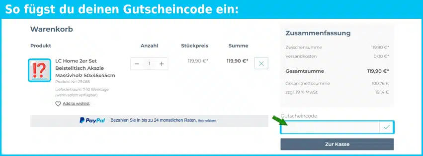 house-attack Gutschein einfuegen und sparen blau