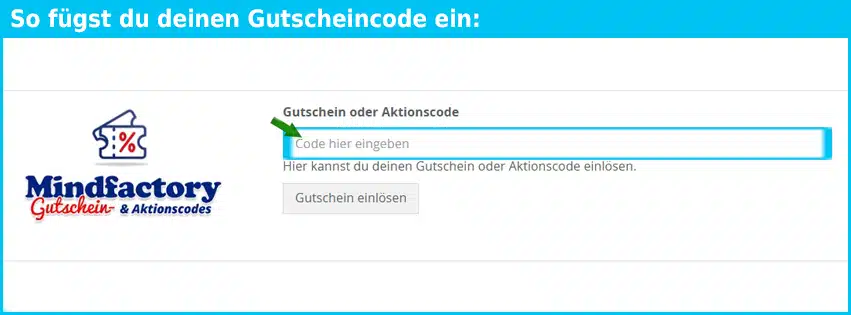 mindfactory Gutschein einfuegen und sparen blau