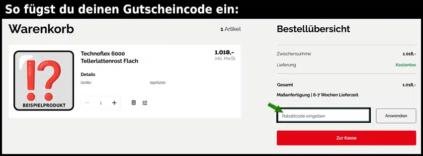 swisssense Gutschein einfuegen und sparen schwarz