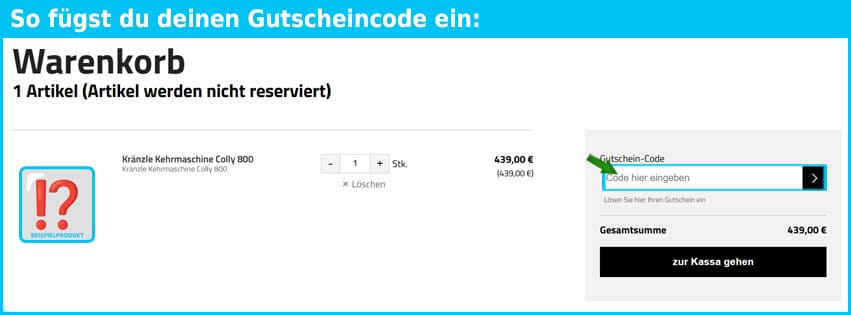 tiefenthaler Gutschein einfuegen und sparen blau