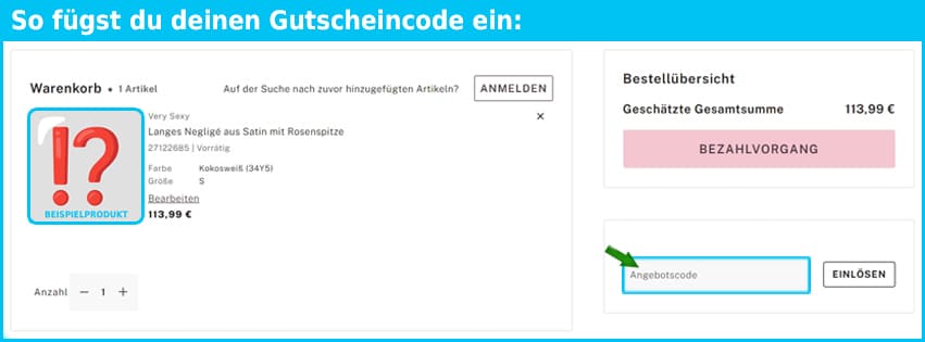 victoriassecret Gutschein einfuegen und sparen blau