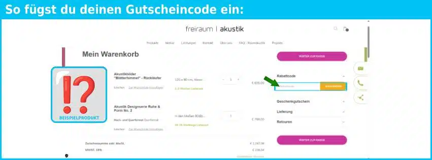 Vorlage Warenkorb Blau