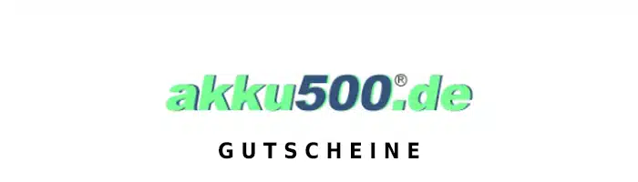 akku500.de Gutschein Logo Oben