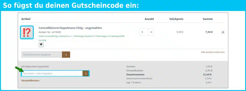 centralroesterei Gutschein einfuegen und sparen blau