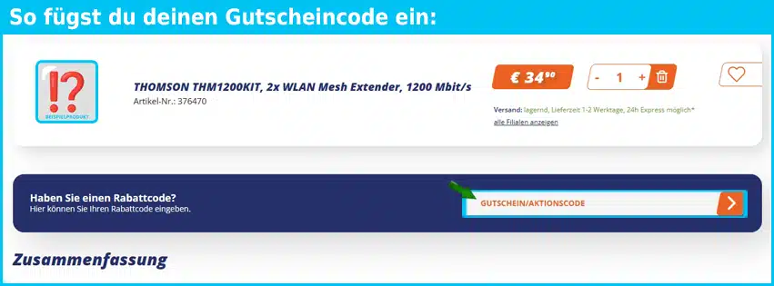 e-tec.at Gutschein einfuegen und sparen blau