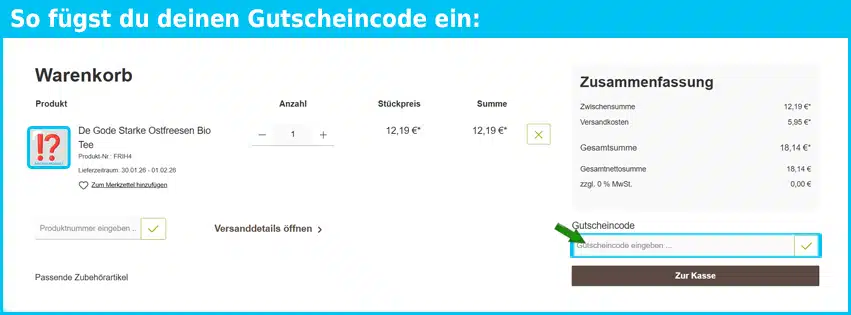 eckis-teetied Gutschein einfuegen und sparen blau