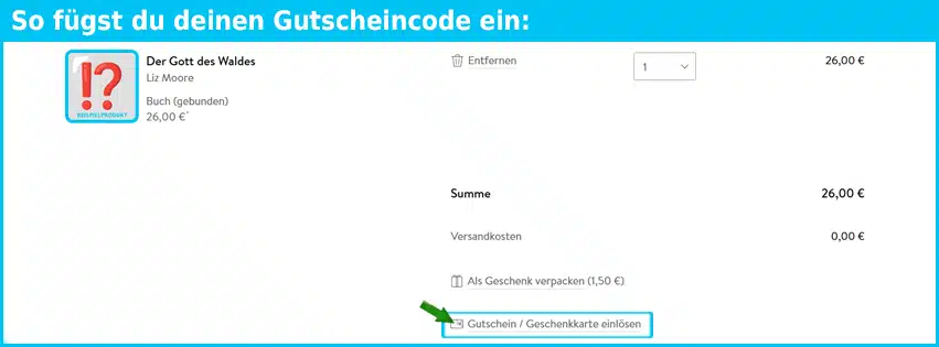 hugendubel Gutschein einfuegen und sparen blau