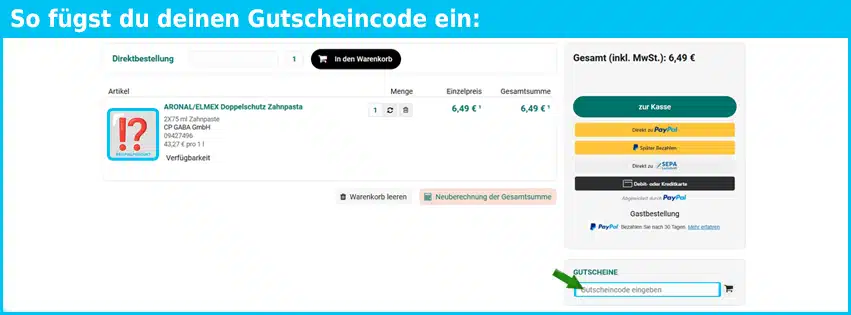 mylius-apotheke Gutschein einfuegen und sparen blau