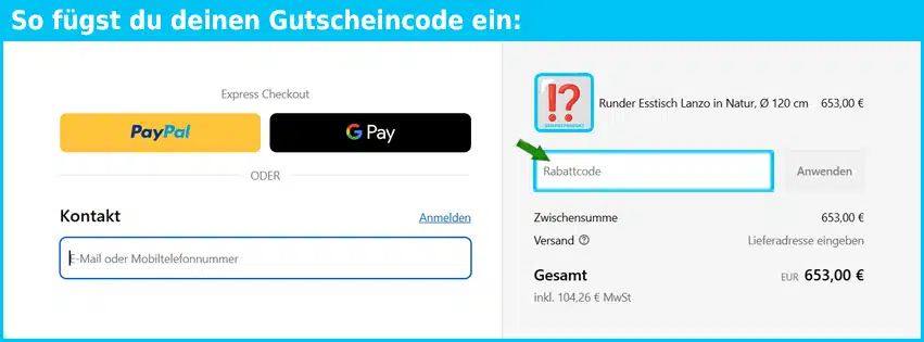 northnest Gutschein einfuegen und sparen blau