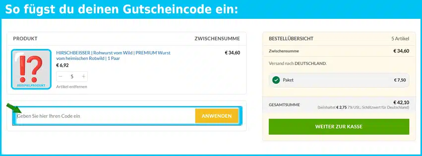 alpensepp Gutschein einfuegen und sparen blau