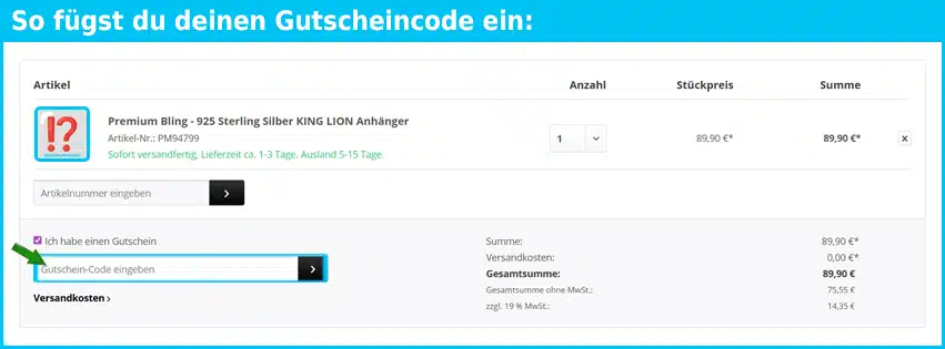 iced-out.biz Gutschein einfuegen und sparen blau