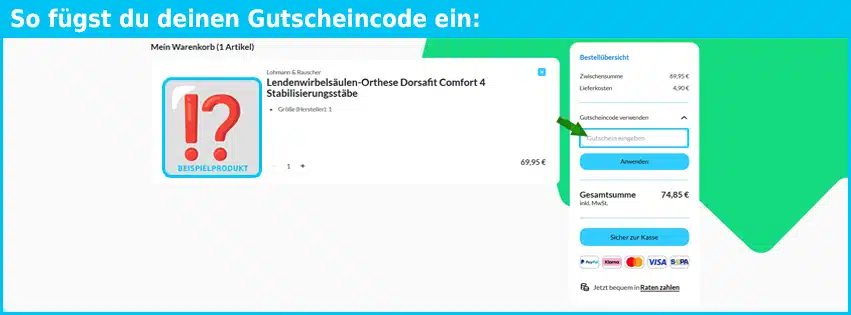joviva Gutschein einfuegen und sparen blau