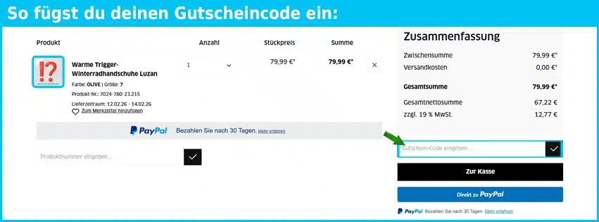 kinetixx Gutschein einfuegen und sparen blau