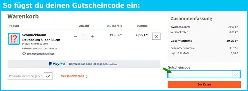 michaelnoll Gutschein einfuegen und sparen blau