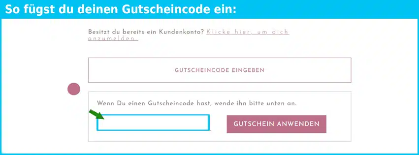 nacani Gutschein einfuegen und sparen blau