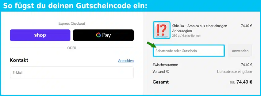 sumiyakiway Gutschein einfuegen und sparen blau