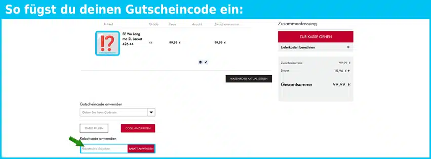 idsievers Gutschein einfuegen und sparen blau