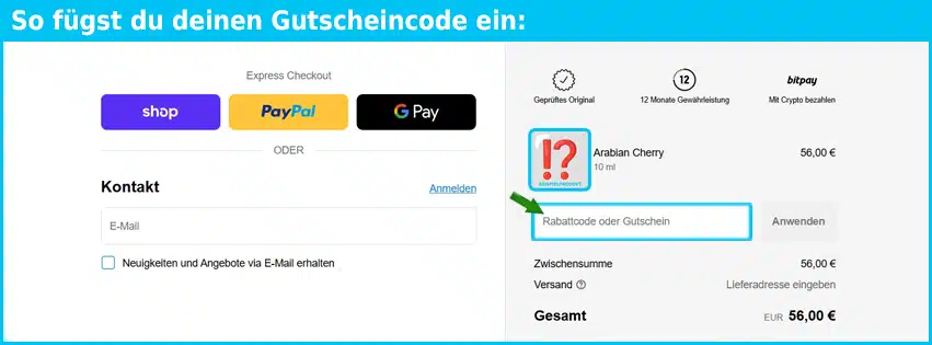 marcgebauer Gutschein einfuegen und sparen blau