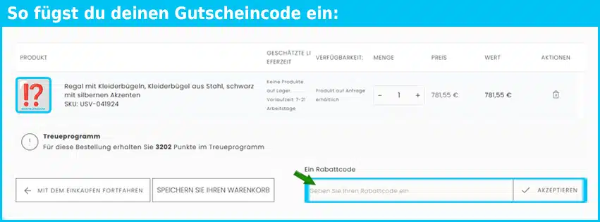 moodnook Gutschein einfuegen und sparen blau - Kopie
