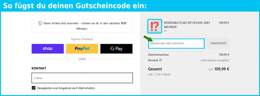 moremoneymorelove Gutschein einfuegen und sparen blau