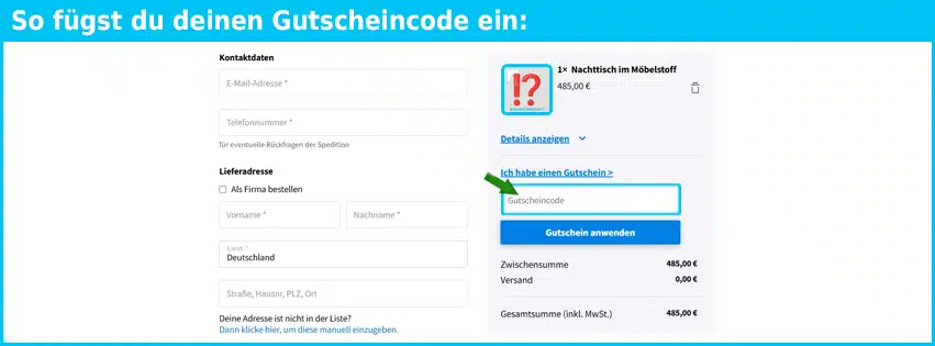 mozart-bett Gutschein einfuegen und sparen blau