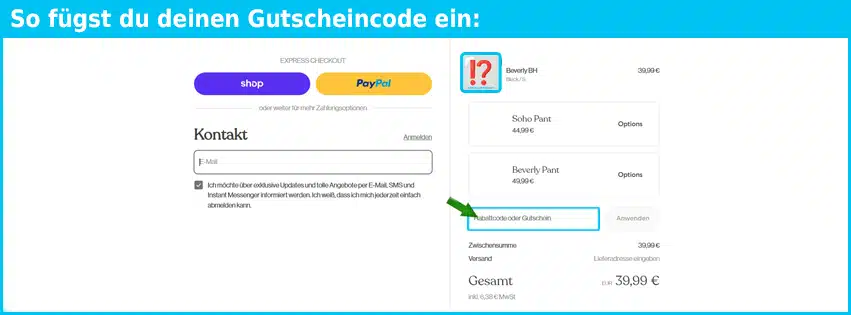 oceansapart Gutschein einfuegen und sparen blau