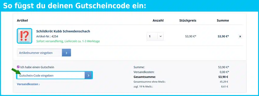 ts-hobby.de Gutschein einfuegen und sparen blau