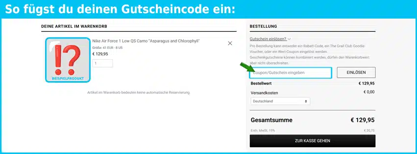 43einhalb Gutschein einfuegen und sparen blau