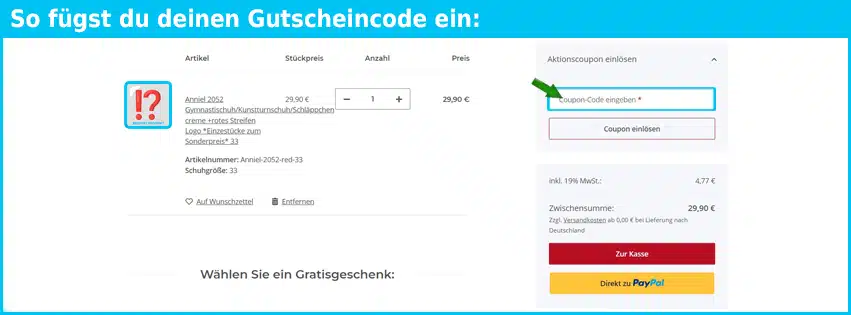 gymsport-and-more Gutschein einfuegen und sparen blau