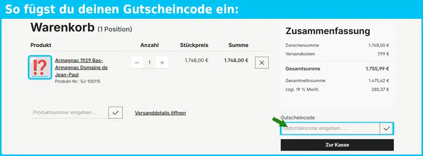 jagaro Gutschein einfuegen und sparen blau