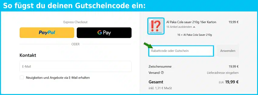 katjes Gutschein einfuegen und sparen blau