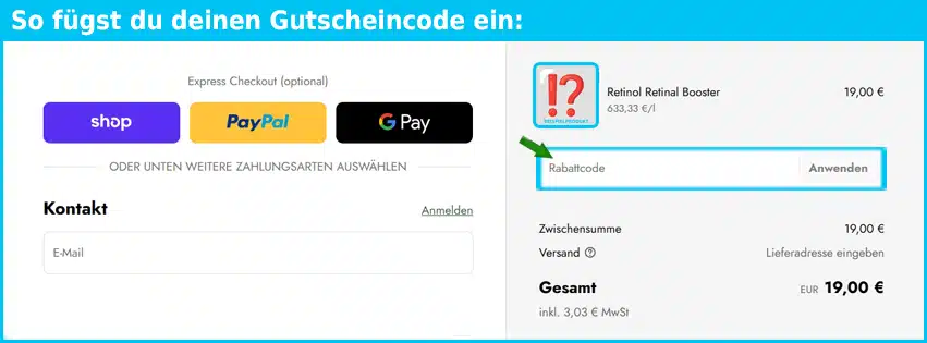 moonys Gutschein einfuegen und sparen blau