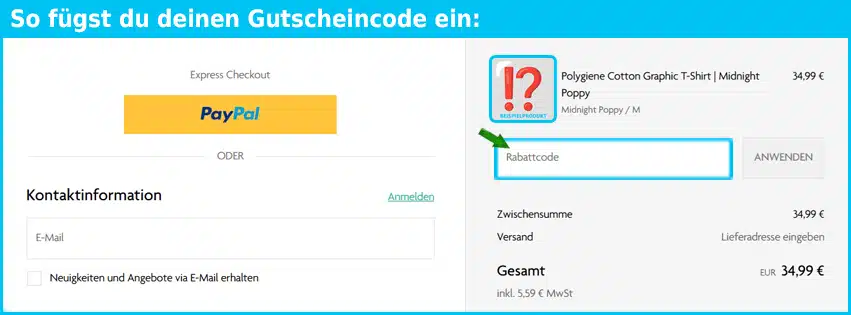 oneill Gutschein einfuegen und sparen blau